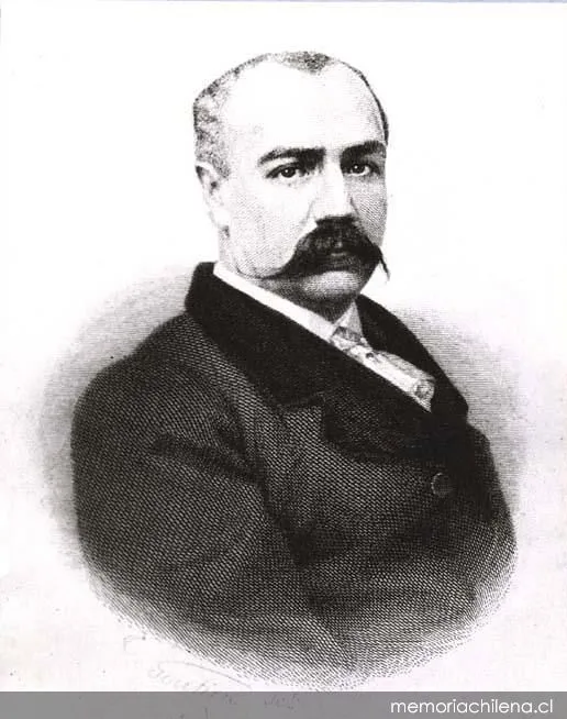 Benjamín Vicuña Mackenna, retrato de perfil tres cuartos — 1831 | Chile de Ayer