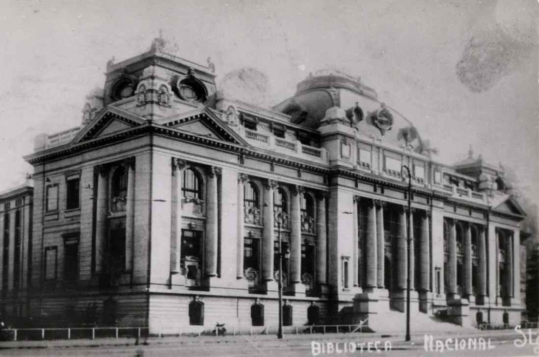 Biblioteca Nacional de Chile, frente — 1929 | Chile de Ayer