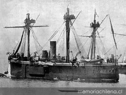 Blindado Almirante Cochrane, hacia 1880 — 1880 | Chile de Ayer