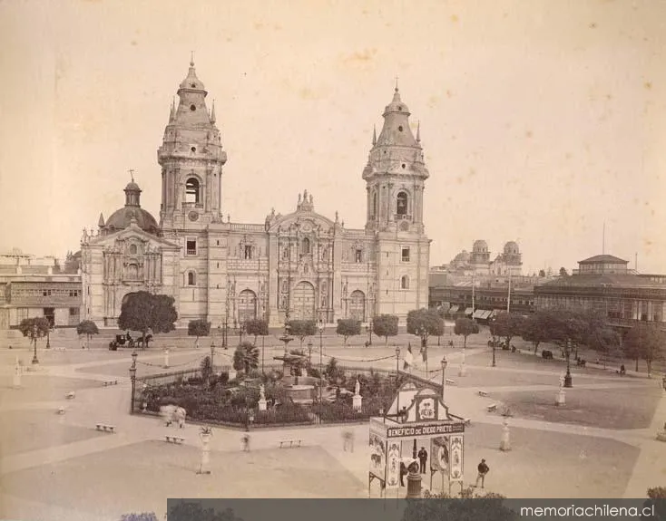 Catedral de Lima, Perú, hacia 1903 — 1887 | Chile de Ayer