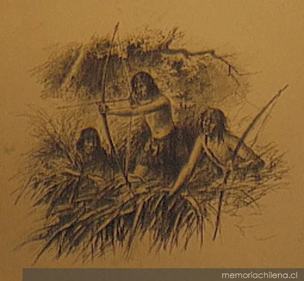 Cazadores onas, hacia 1894 — 1894 | Chile de Ayer