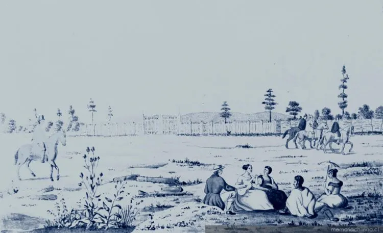 Cementerio protestante de Valdivia, Chile, hacia 1852 — 1852 | Chile de Ayer