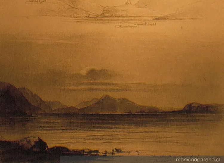 Grupo de islas en el Estrecho de Magallanes, hacia 1894 — 1894 | Chile de Ayer