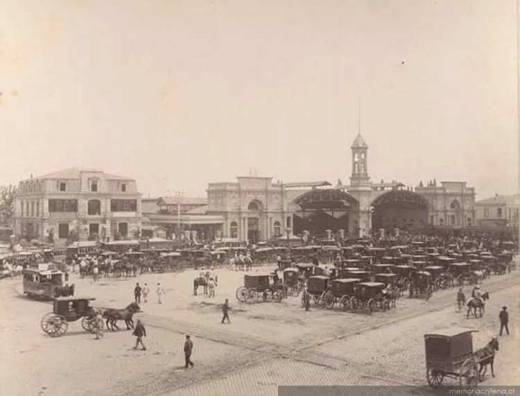 Estación Central, Santiago, hacia 1890 — 1890 | Chile de Ayer
