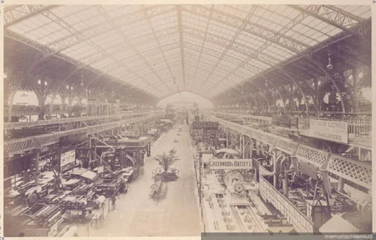 Galería de las máquinas, 1889 — 1889 | Chile de Ayer
