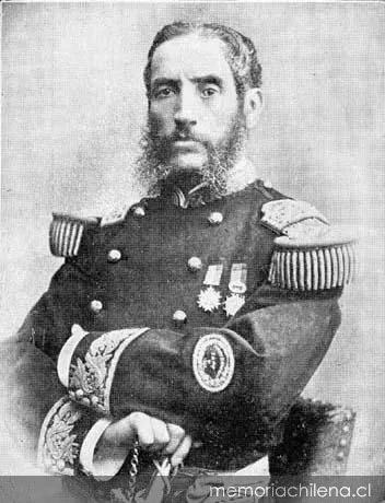 General y presidente del Perú don Andrés Avelino Cáceres, hacia 1880 — 1880 | Chile de Ayer