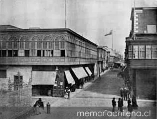 Lima durante la ocupación chilena, calle de Santo Domingo, 1881 — 1881 | Chile de Ayer
