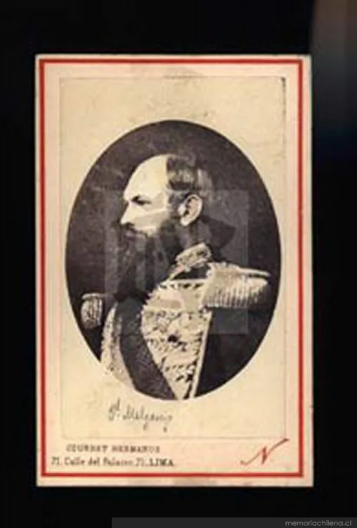 Mariano Melgarejo, Presidente de Bolivia, hacia 1871 — 1871 | Chile de Ayer