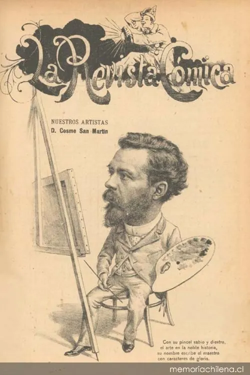 Nuestros artistas : D. Cosme San Martín, 1896 — 1896 | Chile de Ayer