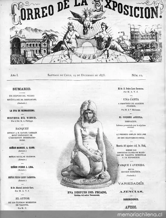 Eva después del pecado, 1875 — 1875 | Chile de Ayer