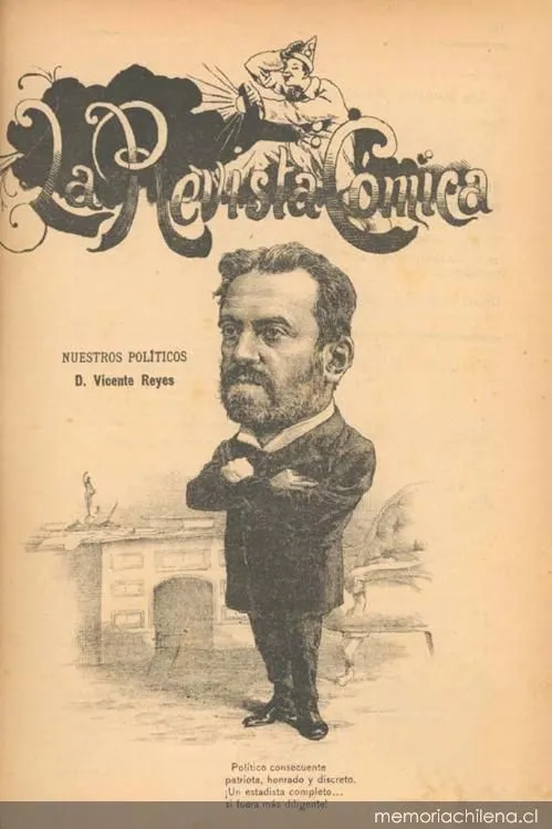Nuestros políticos : D. Vicente Reyes, 1895 — 1895 | Chile de Ayer