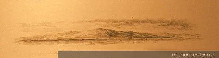 Vista de Tierra del Fuego desde Punta Arenas, 1894 — 1894 | Chile de Ayer