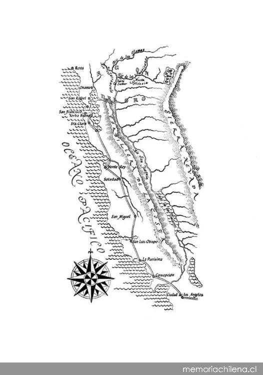 Mapa de la región del oro en Estados Unidos — 1949 | Chile de Ayer