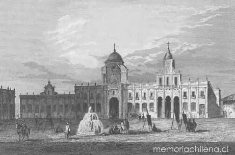 Place de Santiago, 1840 — 1840 | Chile de Ayer