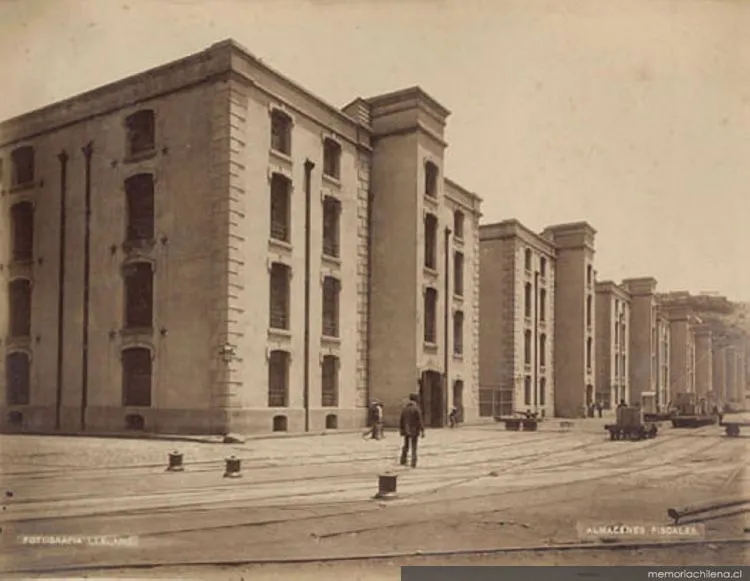 Almacenes fiscales, hacia 1890 — 1890 | Chile de Ayer