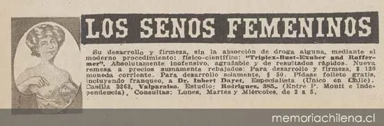 Los senos femeninos, 1925 — 1925 | Chile de Ayer
