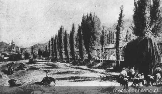 Vista de Los Tajamares, 1800 — 1800 | Chile de Ayer
