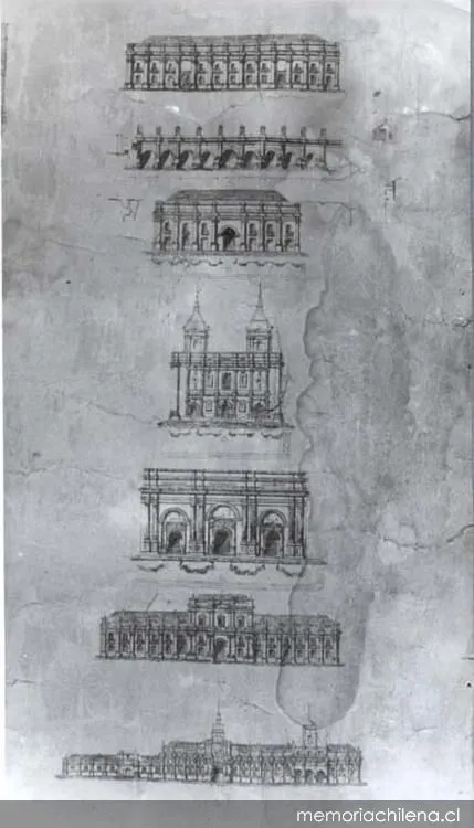 Edificios de Plaza de Armas de Santiago, hacia 1900 — 1900 | Chile de Ayer