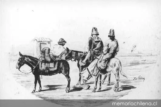 Arrieros a caballo, hacia 1900 — 1900 | Chile de Ayer