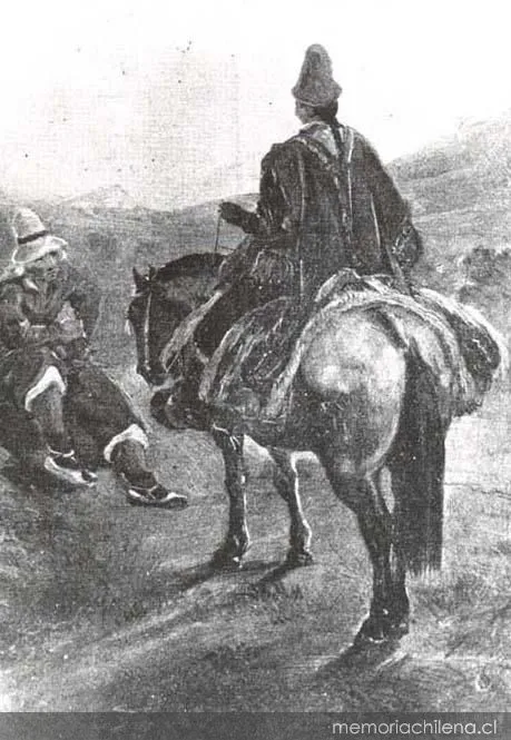 Campesinos chilenos, hacia 1838 — 1838 | Chile de Ayer
