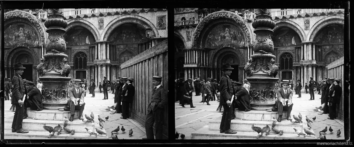 Julio Bertrand de 24 años, Venecia, Italia, 1911, Autorretrato — 1911 | Chile de Ayer
