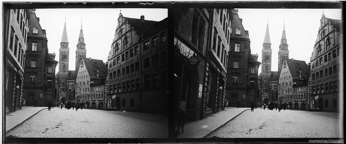 Vista de la Iglesia de St. Sebaldus, Nürnberg, Alemania, 1911 — 1911 | Chile de Ayer
