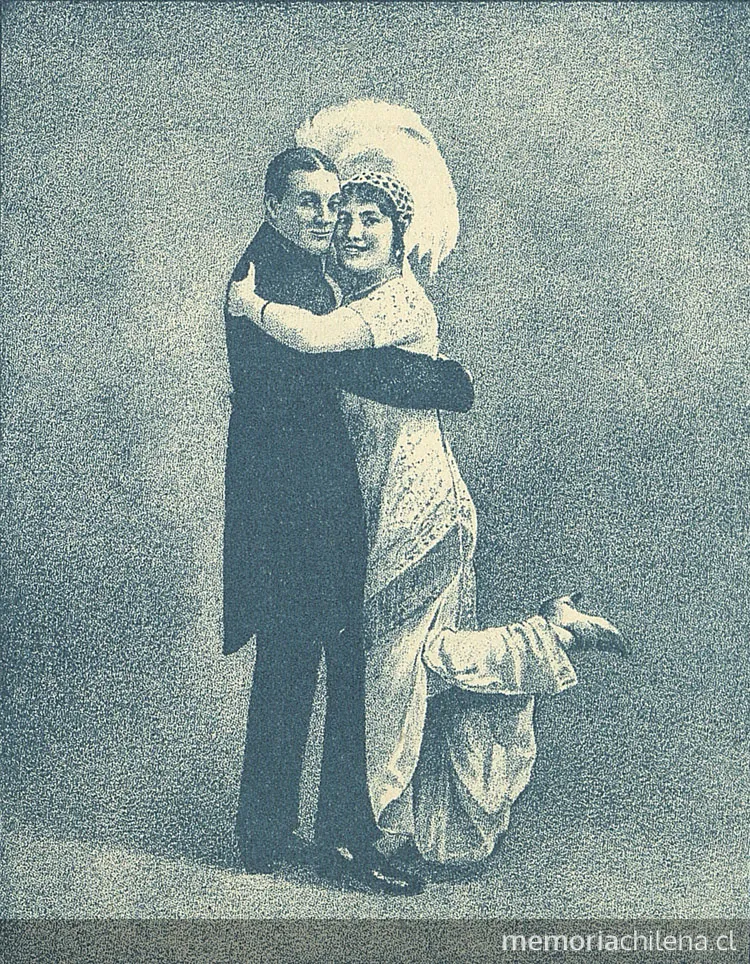 Pareja bailando tango — 1920 | Chile de Ayer