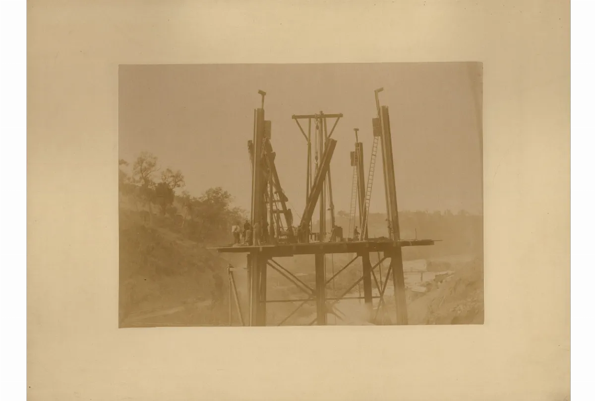 Construcción del viaducto de Malleco — 1886 | Chile de Ayer