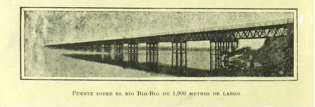 Puente sobre el río Bio-Bio, 1916 — 1916 | Chile de Ayer