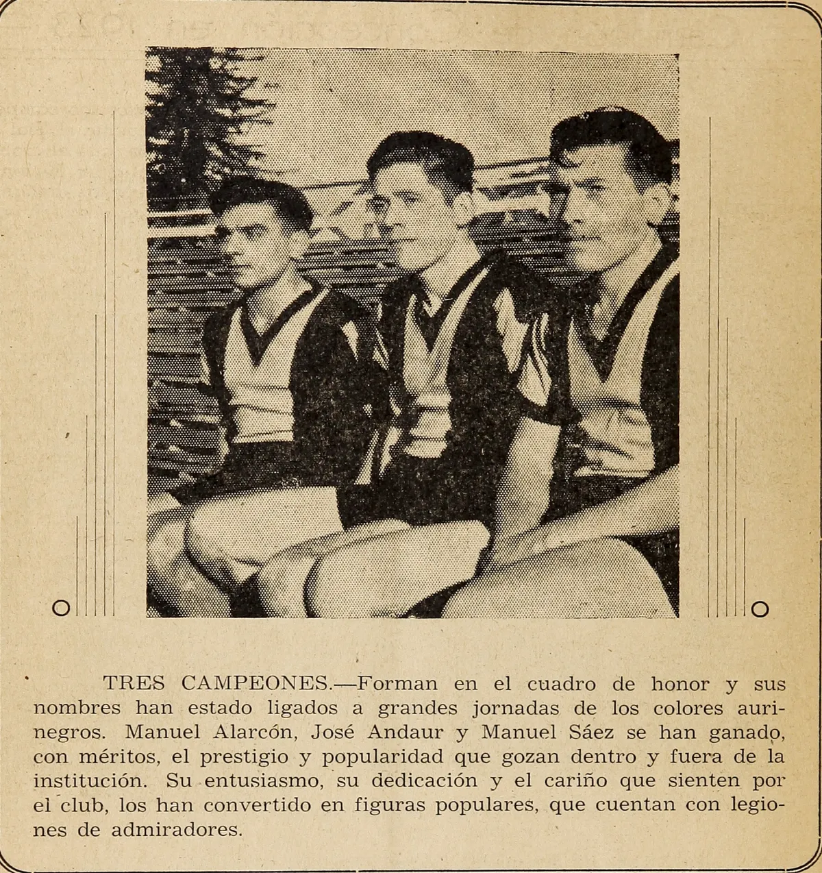 Tres campeones del Fernández Vial — 1948 | Chile de Ayer