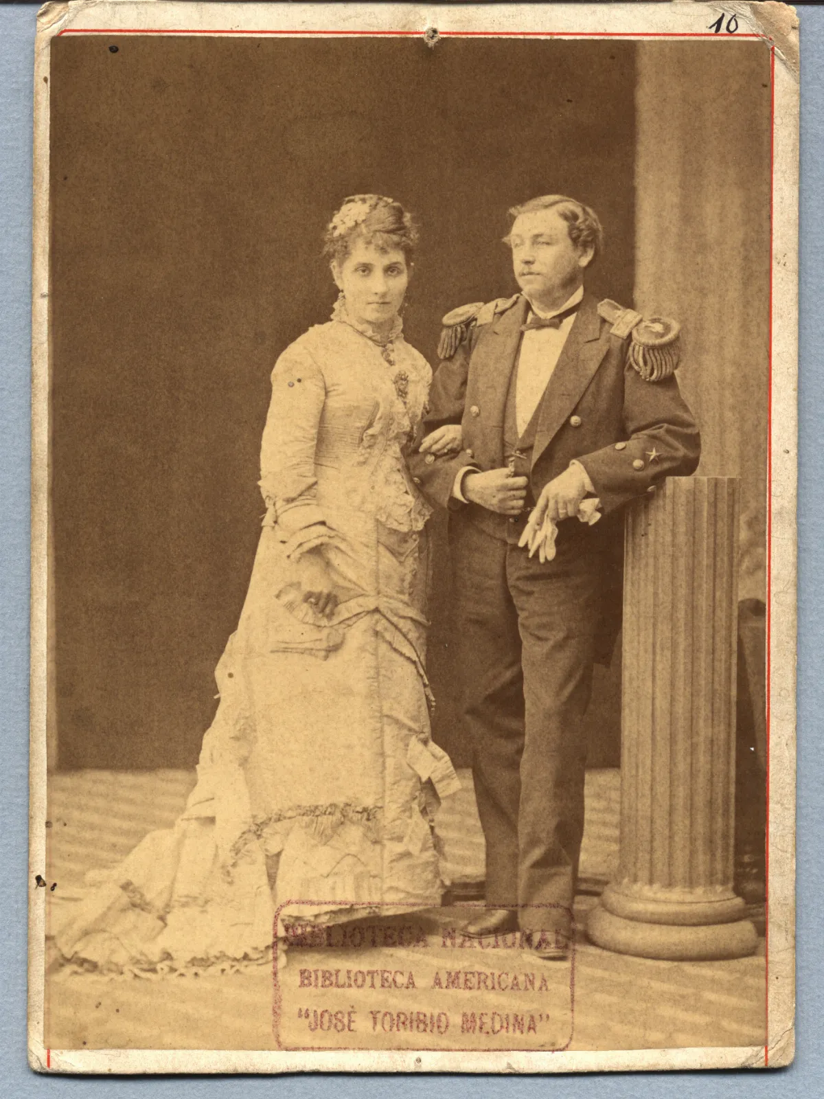 Carlos Condell y su esposa Matilde?, hacia 1880 — 1880 | Chile de Ayer
