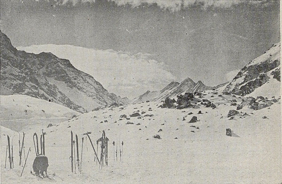 Canchas de esquí, Portillo, 1938 — 1938 | Chile de Ayer