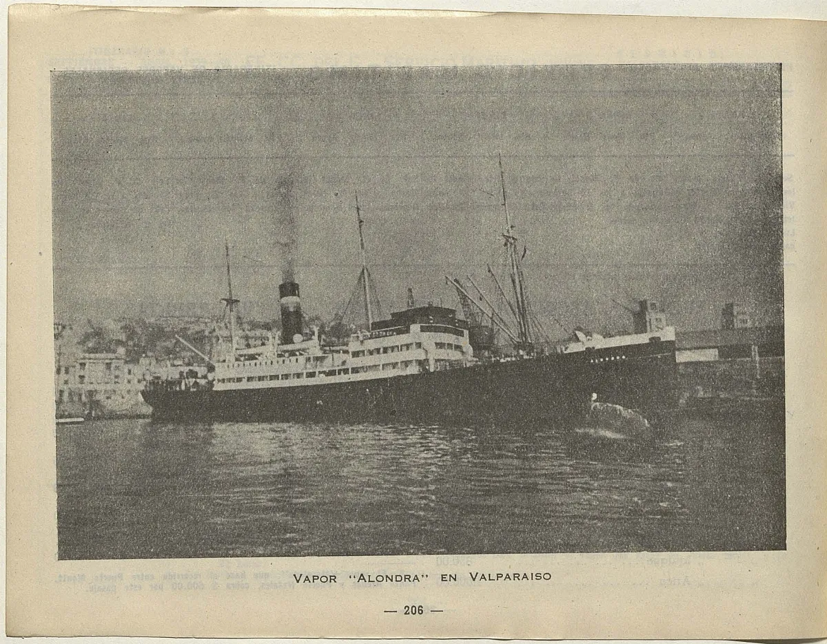 Vapor Alondra en Valparaíso, 1940 — 1940 | Chile de Ayer