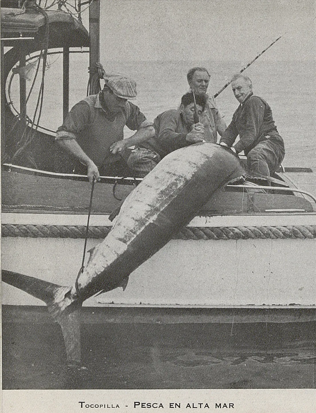 Pesca en alta mar en Tocopilla, 1943 — 1943 | Chile de Ayer