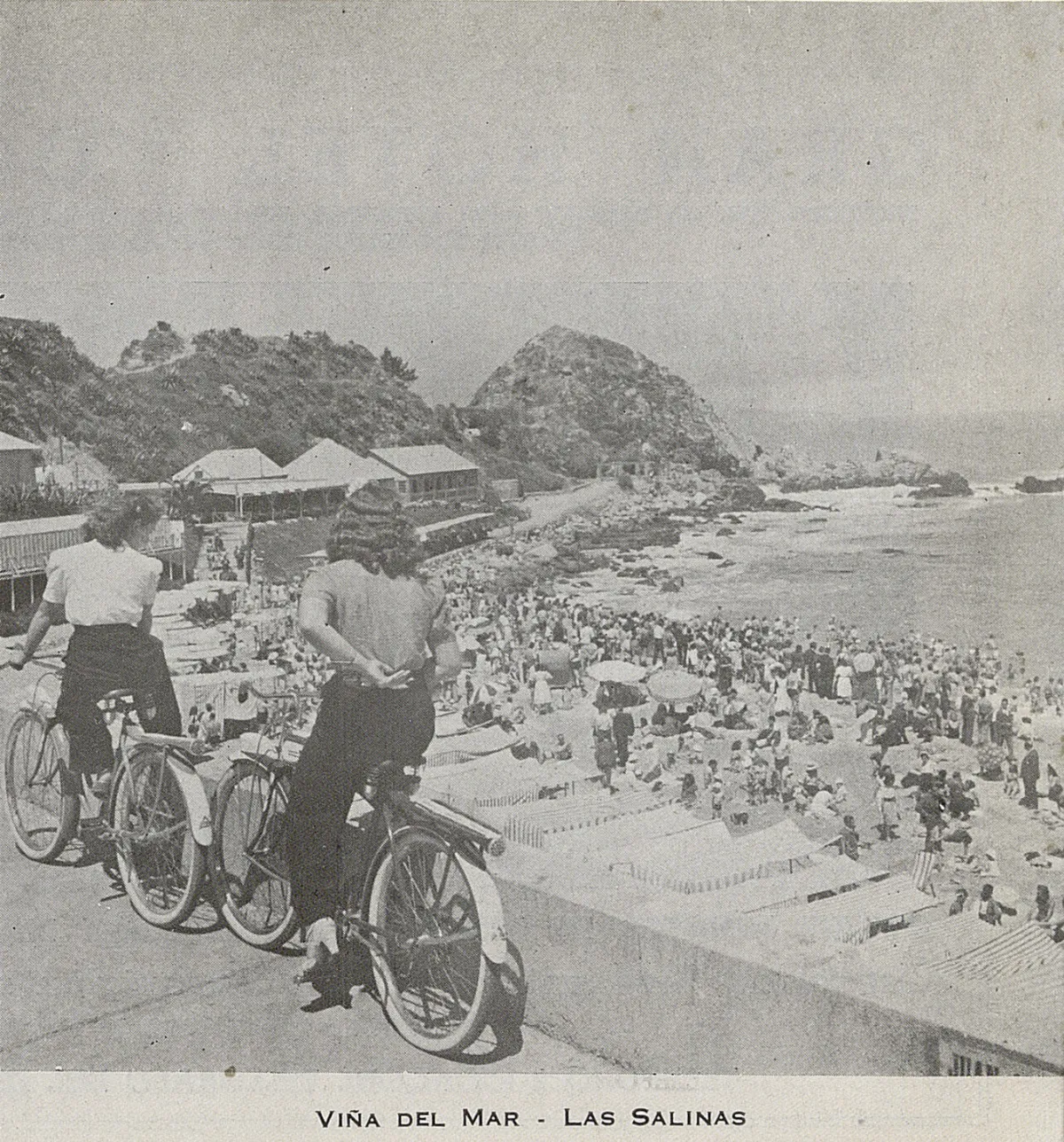 Playa Las Salinas, Viña del Mar, 1943 — 1943 | Chile de Ayer