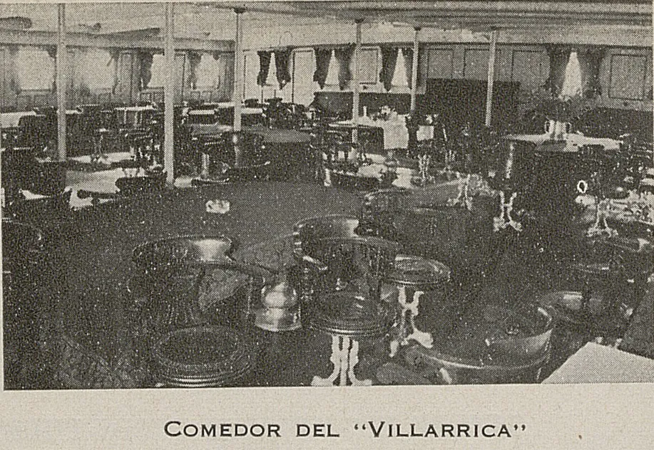 Comedor del vapor Villarrica, 1944 — 1944 | Chile de Ayer