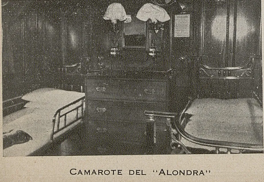 Camarote del vapor Alondra, 1944 — 1944 | Chile de Ayer
