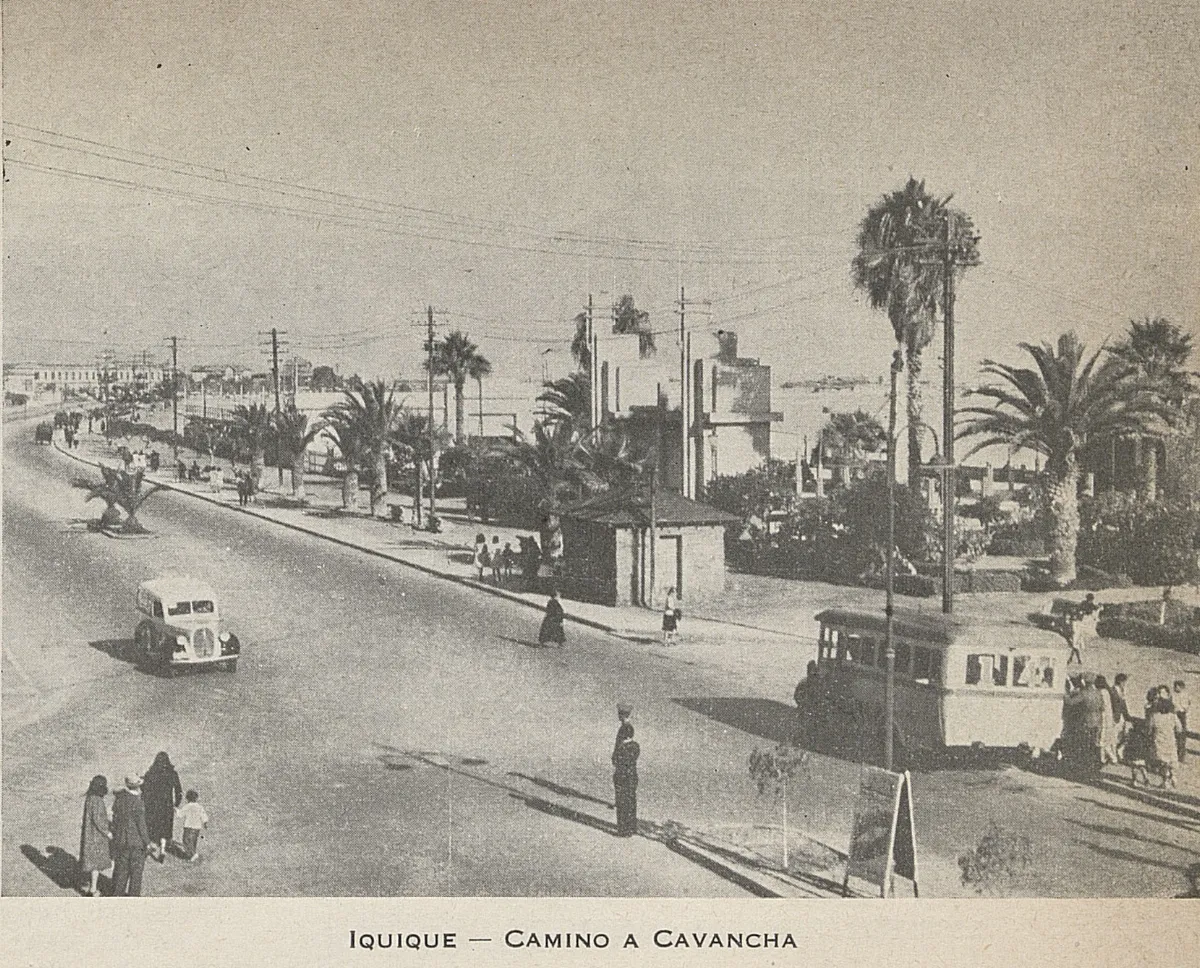 Iquique: camino a Cavancha, 1946 — 1946 | Chile de Ayer