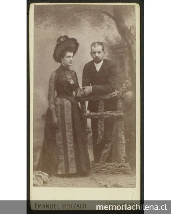 Emiliano Figueroa Larraín y señora — 1889 | Chile de Ayer