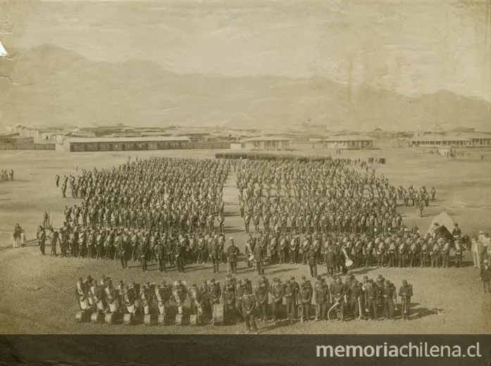Regimiento Santiago — 1879 | Chile de Ayer