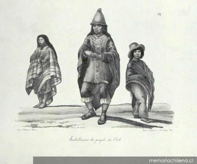Vestimentas gentes del pueblo de Chile: el hombre con bonete, característico del Valle Central, 1816 — 1816 | Chile de Ayer