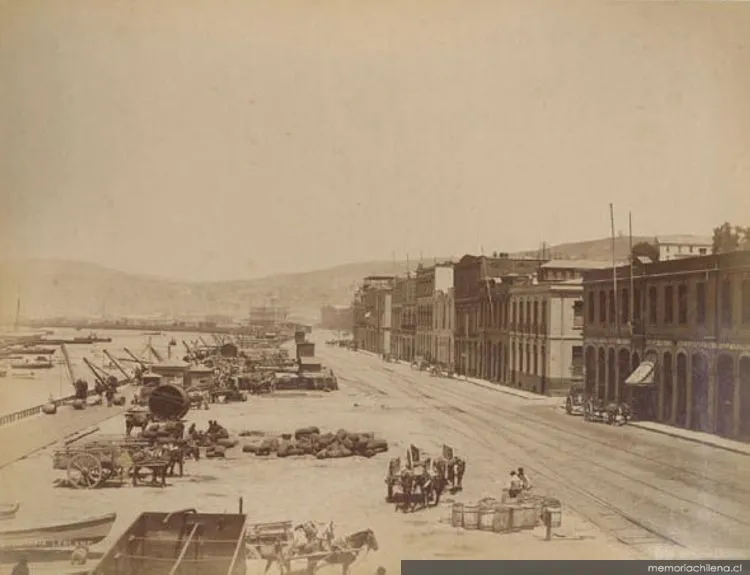 Muelle antiguo, hacia 1890 — 1890 | Chile de Ayer