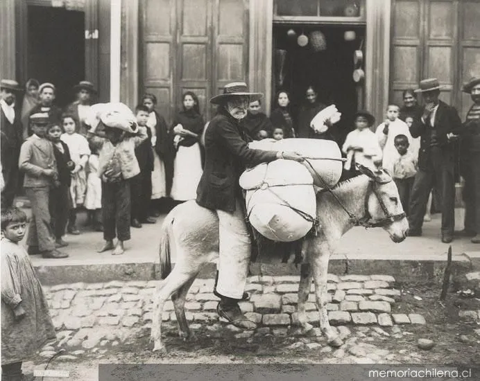 Burrero en Valparaíso, 1900 — 1900 | Chile de Ayer