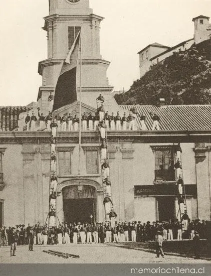 Cuerpo de bomberos en Valparaíso, hacia 1860 — 1860 | Chile de Ayer