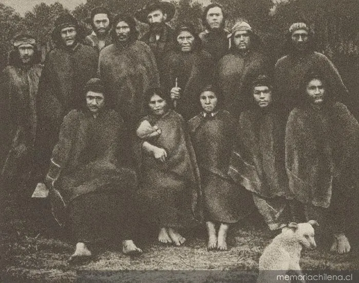 Grupo de indígenas, hacia 1859 — 1859 | Chile de Ayer