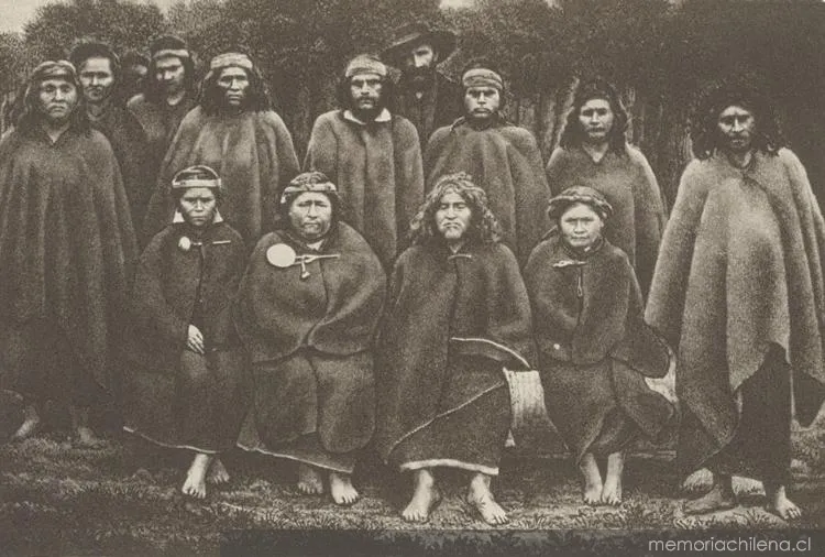 Cacique Carimán y familia, hacia 1859 — 1859 | Chile de Ayer