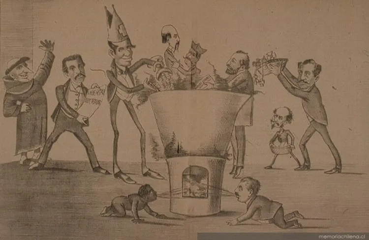Puchero político, 1885 — 1885 | Chile de Ayer