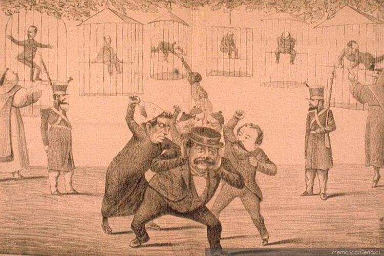 Enjaulados, 1885 — 1885 | Chile de Ayer