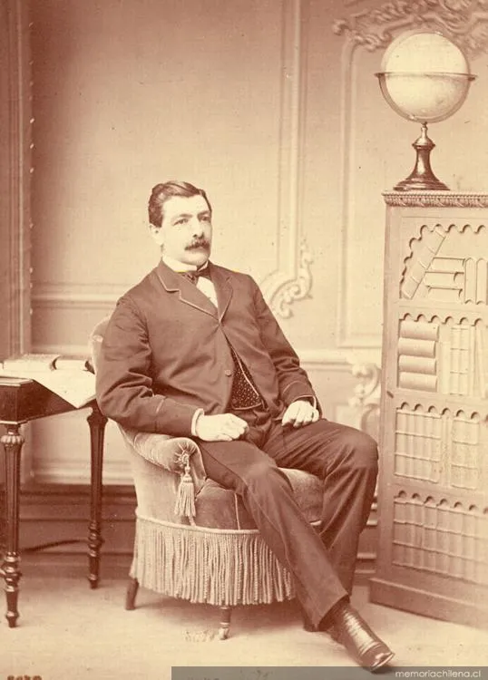 Presidente Domingo Santa María en su escritorio, hacia 1845 — 1845 | Chile de Ayer