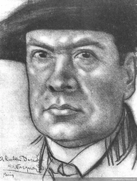 Rubén Darío retratado en París, hacia 1900 — 1914 | Chile de Ayer